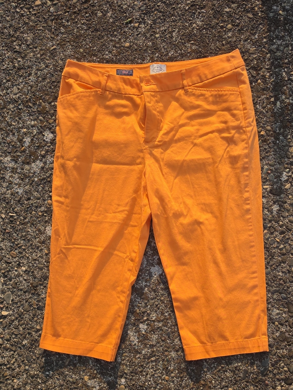 St. John's Bay Bright Orange Chino Crops